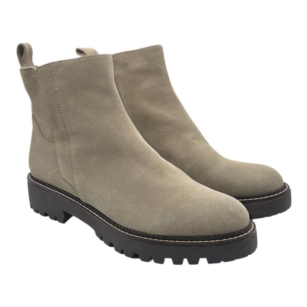 NEW Nordstrom Sz 10 Miller2 Water Resistant Chic Tan Suede Ankle Boots